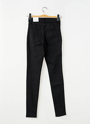 Pantalon slim tissage popeline taille normale noir VILA femme