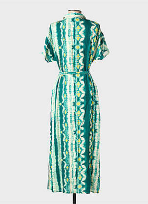 Robe longue manches courtes manches courtes vert VILA femme