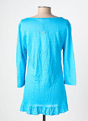 Tunique manches longues col rond bleu MALOKA femme