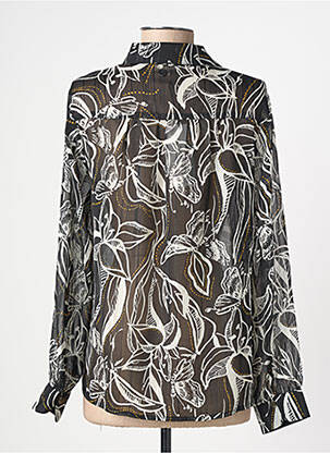 Chemisier imprimé fleurs manches longues noir LOLA ESPELETA femme