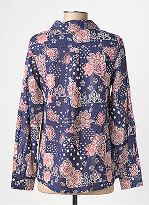 Chemisier imprimé fleurs manches longues bleu LOLA ESPELETA femme