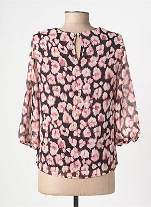Blouse légère et transparente manches 3/4 rose JULIE GUERLANDE femme