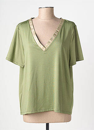 T-shirt coupe droite manches courtes vert VILA femme