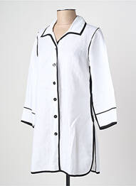 Tunique manches longues col chemisier blanc MALOKA femme