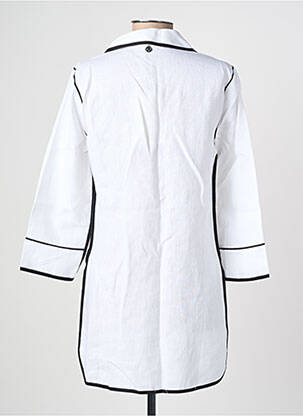 Tunique manches longues légère et transparente blanc MALOKA femme