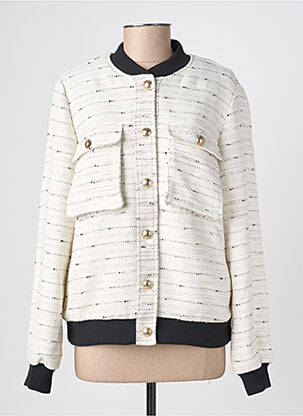 Blouson col v beige VILA femme