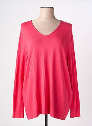 Pull col v manches longues rouge CECIL femme
