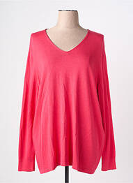 Pull col v manches longues rouge CECIL femme