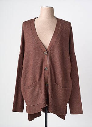 Gilet manches longues stretch marron VILA femme