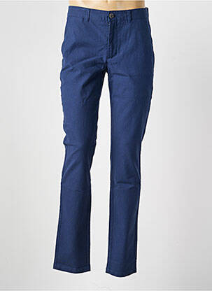 Pantalon chino tissage popeline taille normale bleu CAMBRIDGE homme