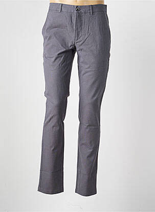 Pantalon chino tissage popeline taille normale gris CAMBRIDGE homme