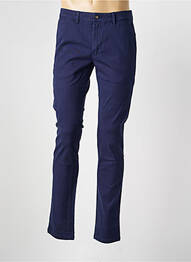 Pantalon chino tissage popeline taille normale bleu fonce CAMBRIDGE homme