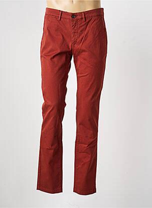 Pantalon chino tissage popeline taille normale orange CAMBRIDGE homme