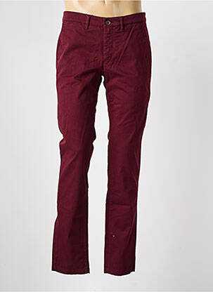 Pantalon chino tissage popeline taille normale rouge CAMBRIDGE homme