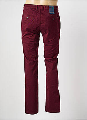Pantalon chino tissage popeline taille normale rouge CAMBRIDGE homme