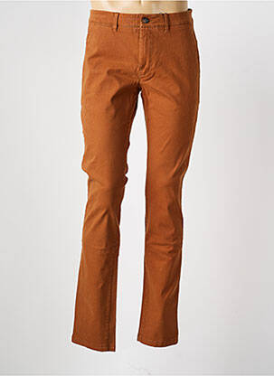 Pantalon chino tissage popeline taille normale jaune CAMBRIDGE homme