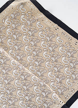 Foulard imprimé cachemire beige C'EST BEAU LA VIE femme