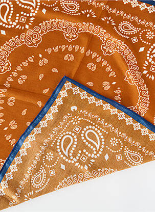 Foulard tissage popeline orange JULIE GUERLANDE femme