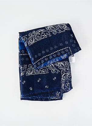 Foulard tissage popeline bleu JULIE GUERLANDE femme