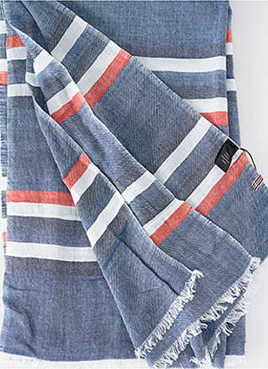 Foulard tissage popeline bleu CAMBRIDGE homme