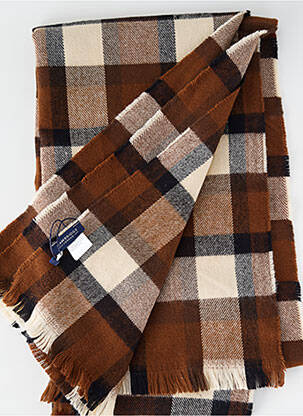Echarpe tissage peau de pêche marron CAMBRIDGE femme