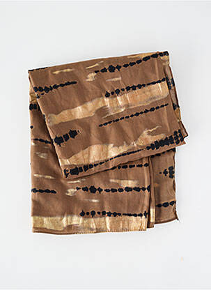 Foulard légère et transparente marron JULIE GUERLANDE femme