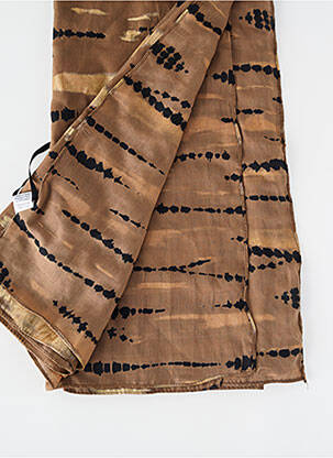 Foulard légère et transparente marron JULIE GUERLANDE femme