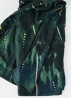Foulard tissage popeline vert JULIE GUERLANDE femme