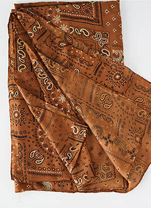 Foulard légère et transparente marron JULIE GUERLANDE femme