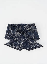 Foulard tissage popeline bleu C'EST BEAU LA VIE femme