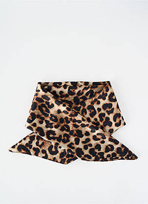 Foulard imprimé animal marron C'EST BEAU LA VIE femme