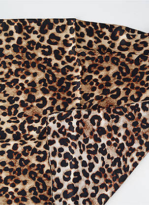 Foulard imprimé animal marron C'EST BEAU LA VIE femme