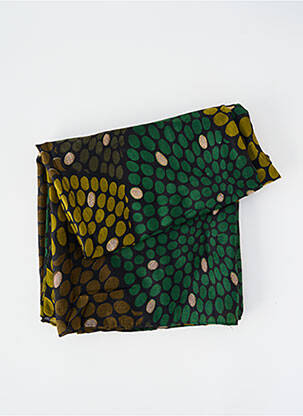 Foulard tissage popeline vert C'EST BEAU LA VIE femme