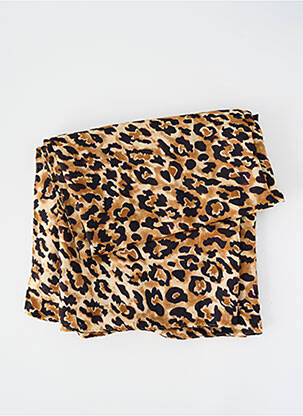 Foulard imprimé animal beige C'EST BEAU LA VIE femme