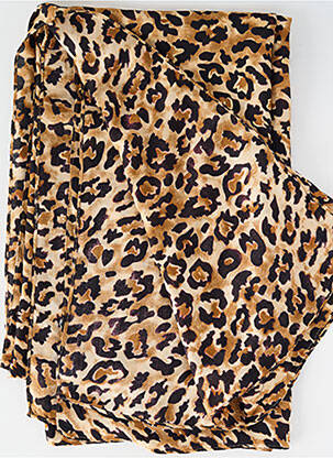 Foulard imprimé animal beige C'EST BEAU LA VIE femme