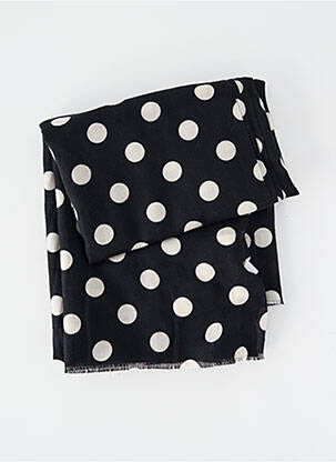 Foulard tissage popeline noir C'EST BEAU LA VIE femme