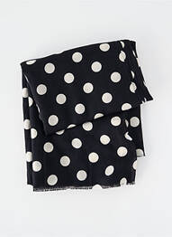 Foulard tissage popeline noir C'EST BEAU LA VIE femme