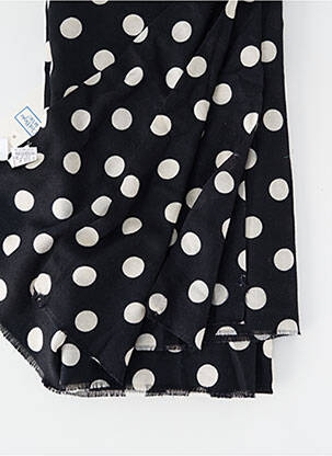 Foulard tissage popeline noir C'EST BEAU LA VIE femme