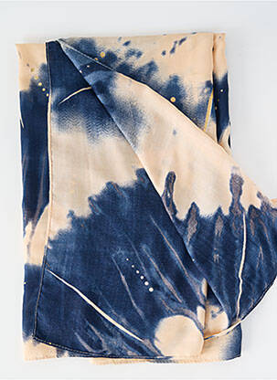 Foulard légère et transparente bleu C'EST BEAU LA VIE femme