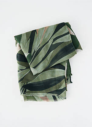 Foulard tissage popeline vert C'EST BEAU LA VIE femme