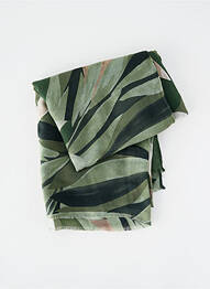 Foulard tissage popeline vert C'EST BEAU LA VIE femme