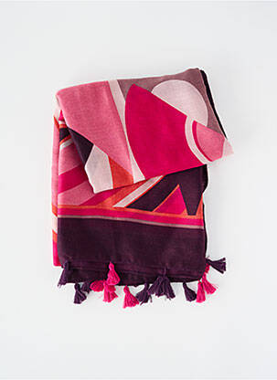 Foulard tissage popeline violet C'EST BEAU LA VIE femme
