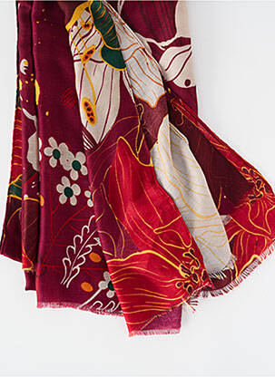 Foulard tissage popeline violet C'EST BEAU LA VIE femme