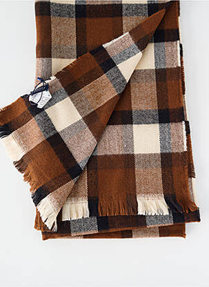 Echarpe tissage peau de pêche marron CAMBRIDGE femme