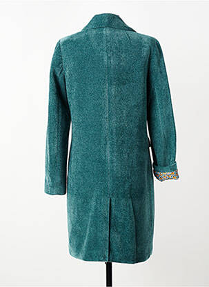 Manteau long coupe droite sans capuche vert SURKANA femme