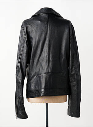 Veste en cuir poches noir OAKWOOD femme