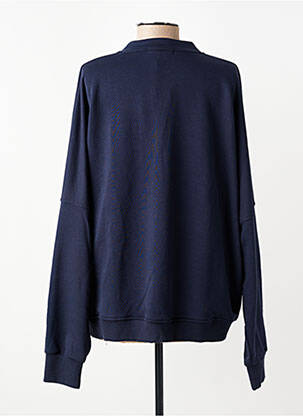 Gilet manches longues fermeture boutonnée sur le devant bleu PLEASE femme