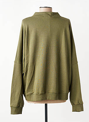 Gilet manches longues fermeture boutonnée sur le devant vert PLEASE femme