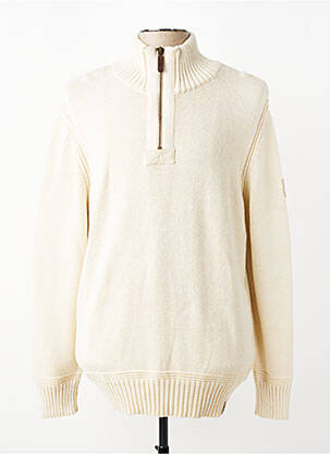 Pull manches longues manches longues beige TIMEZONE homme
