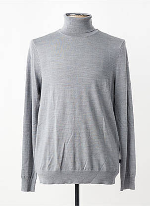 Pull col roulé manches longues manches longues gris KRONSTADT homme